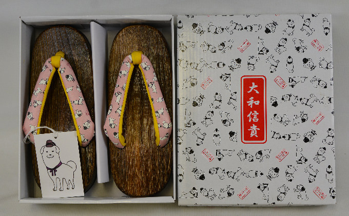 雪丸下駄　子ども用　ピンク（２１ｃｍ）規