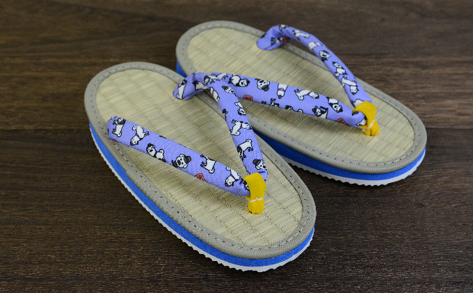 雪丸草履　子ども用　ブルー（５寸・１５ｃｍ）規