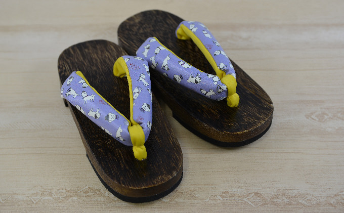 雪丸下駄　子ども用　ブルー（１９ｃｍ）規