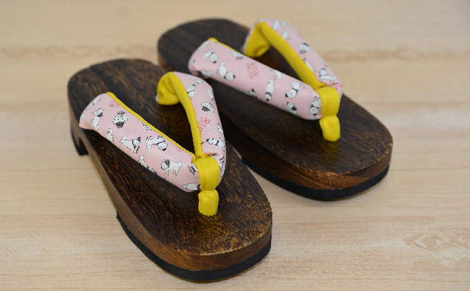 雪丸下駄　子ども用　ピンク（１７ｃｍ）規