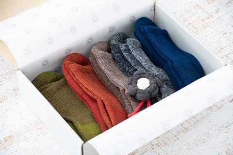 【薄いのにあたたかい！】ウール製足底補強パイルソックス（23-25cm）5足セット【B：クラシックなセレクトカラー】 /// くつした 靴下 通年 人気 奈良県 広陵町 温か 温活