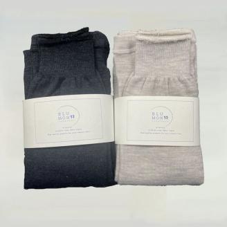 BLUMON内側シルクパイルウールレギンス