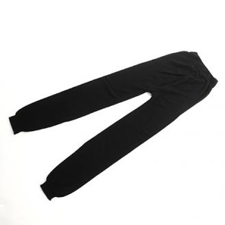 足首までしっかり包む。お腹ぽかぽかシルクとウールの腹巻きパンツ(10分丈)・ブラック