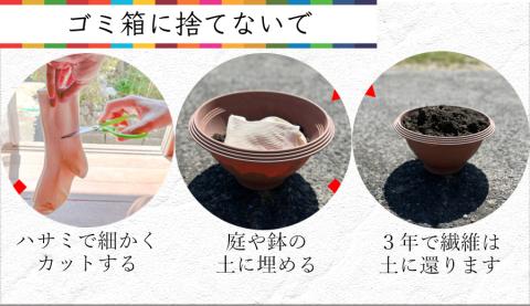 靴下屋さんのSDGs 土に還る捨てない靴下 ZERO SOCKS（キッズS 13～15cm）