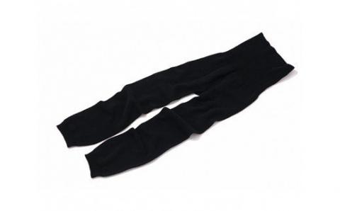 膝まで温かシルクとコットンのはらまきパンツ(7分丈)・ブラック