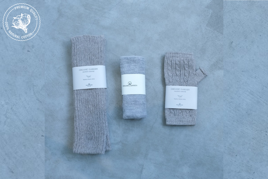 プレミアムヤクセット / こだわりの高級ヤクを使用した肌触りの良いウォーマーとパイルはらまきの３点セット 靴下 ソックス