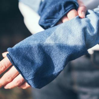 025ai amu 天然藍染アームカバー/だいあ