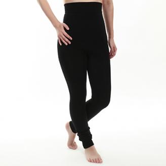 足首まですっぽり温かいシルクとコットンの腹巻パンツ(10分丈)・ブラック