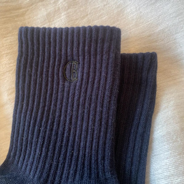 BeComme『つながる靴下』オリジナルロゴソックス(ブラックネイビー・L:27-29cm・3足セット) /// 靴下 くつした くつ下 ソックス 足元 キッズ 通年 おしゃれ かわいい 人気 日本製 奈良県 広陵町