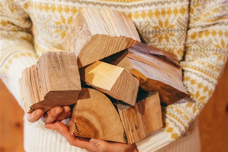 吉野杉のふぞろい薪　約5kg 奈良県産材 乾燥材 薪ストーブ アウトドア キャンプ 焚き火 便利