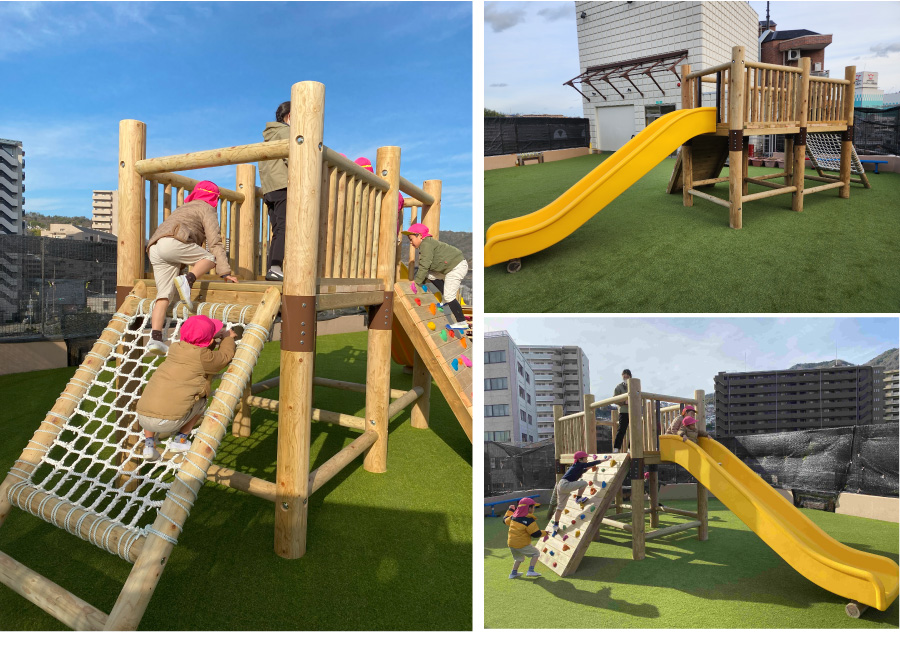 タワーランド 木製  大型マルチ遊具 国産ひのき ヒノキ 桧  防腐加工済 国産材 環境配慮 外遊び 屋外 アスレチック 遊具 公園