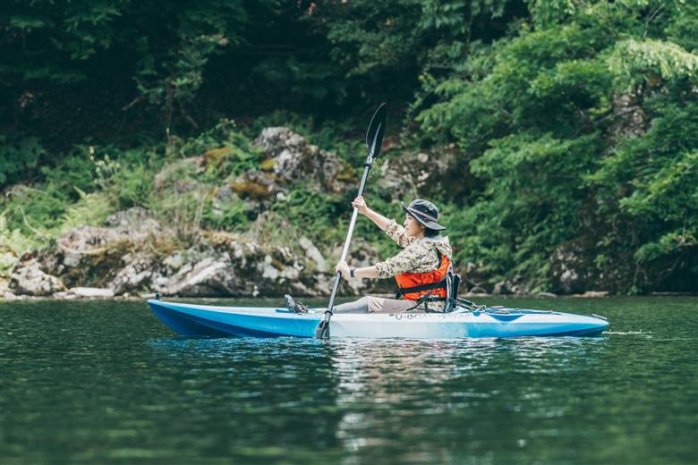 七色ダム レンタルカヤック 1人乗り 1日乗船券 バッシングロード 観光 バス釣り 体験チケット