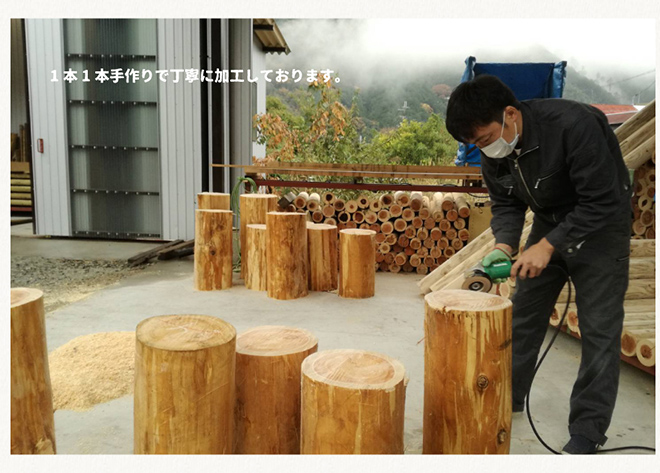 木製 丸太ステップ階段（５０ｃｍ） 防腐加工済 国産材 環境配慮 外遊び 屋外 アスレチック 遊具 公園 庭