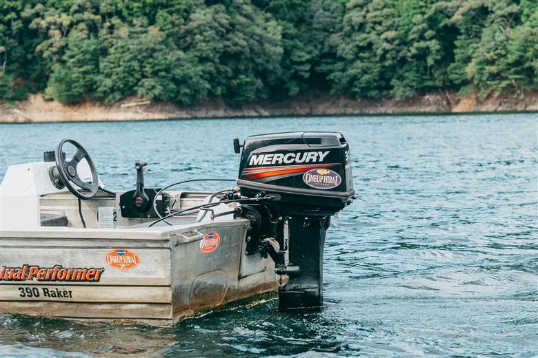 池原ダム  レンタルボート【ステーサー390  30馬力  ステアリング付き】ワンアップヒライ バス釣り 1日乗船券