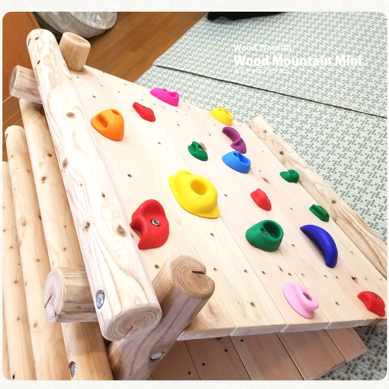 木製 ウッドマウンテンミニ（ボルダリングタイプ）無塗装 防腐加工済 国産材 環境配慮 外遊び 屋外 アスレチック 遊具 公園