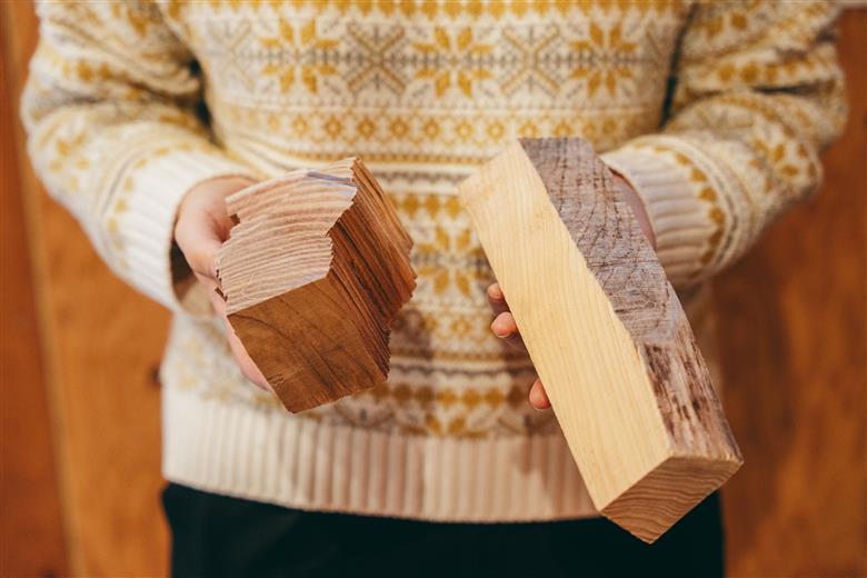 吉野杉のふぞろい薪　約5kg 奈良県産材 乾燥材 薪ストーブ アウトドア キャンプ 焚き火 便利