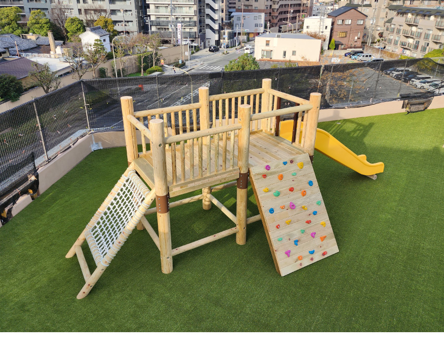 タワーランド 木製  大型マルチ遊具 国産ひのき ヒノキ 桧  防腐加工済 国産材 環境配慮 外遊び 屋外 アスレチック 遊具 公園