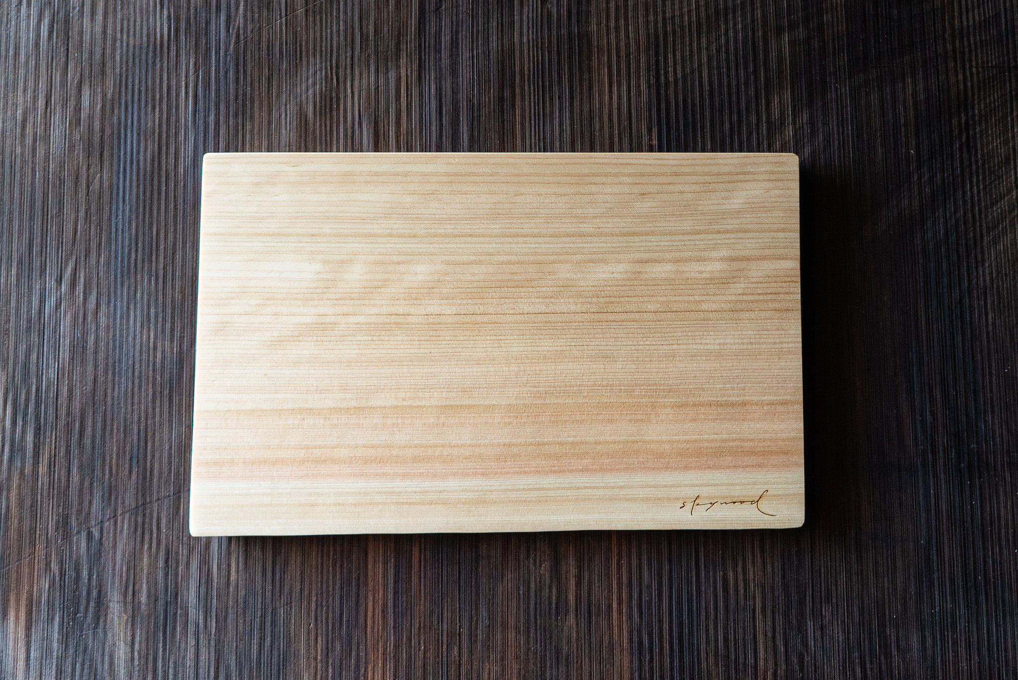 ひのき 一枚板カッティングボード　FEDECAとSKYWOODのコラボ返礼品 32cm 奥吉野桧 国産