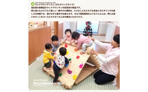 ウッド マウンテン ミニ（ ボルダリング タイプ ） | アスレチック 遊具 公園 自然工房 奈良県 上北山村 国産木材 新築 お祝い プレゼント 入学 入園