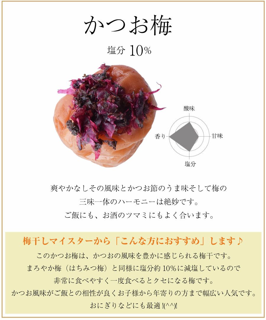 M049　 かつお梅 ２５０ｇ×３パックセット