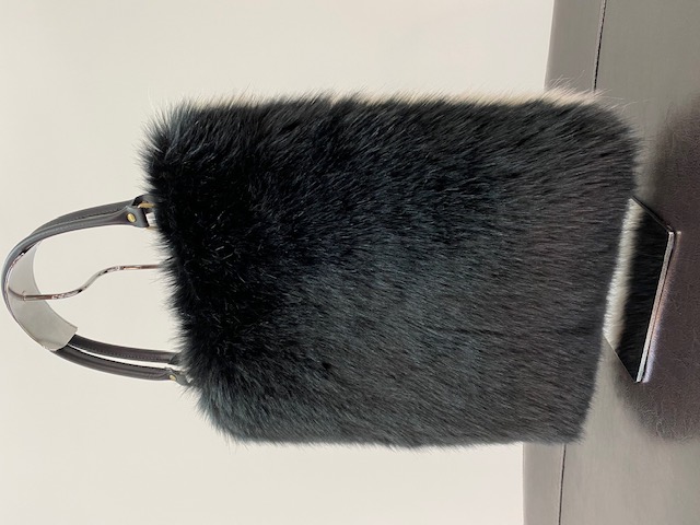 M435　エコファーバイカラーバッグ