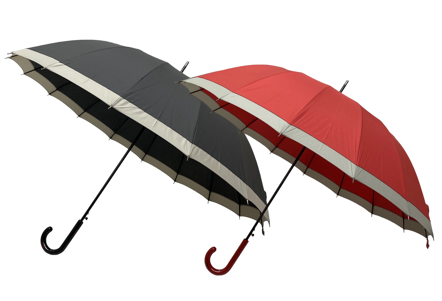 M350　紀州漆器夫婦傘『根来曙ペア』１６本骨傘　カバー付　ギフト箱入