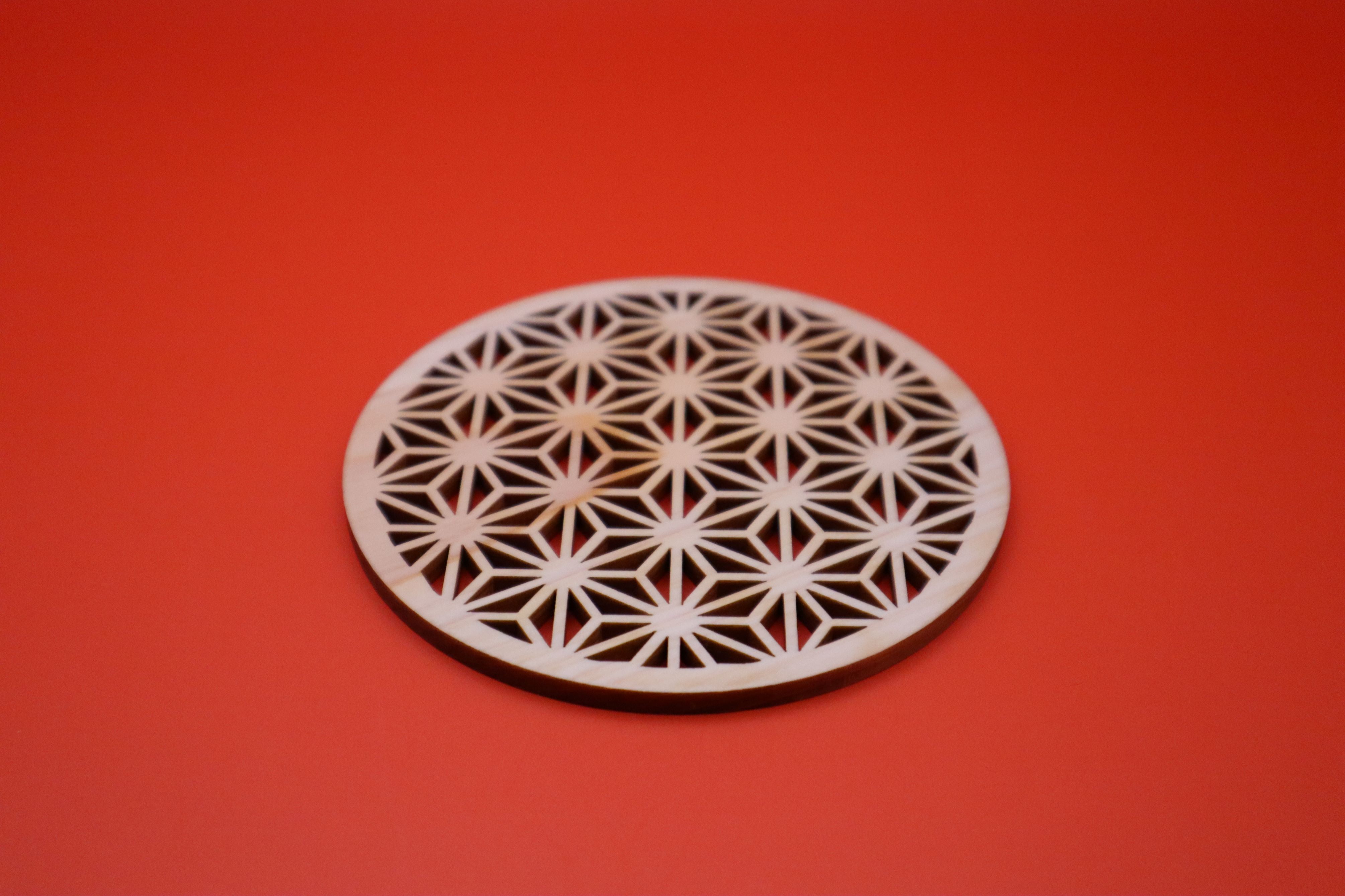 M482　紀州ひのきコースター和柄セット