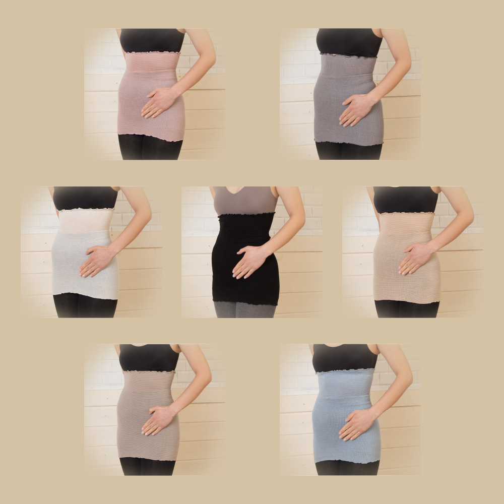 M201　シルク腹巻きブラックブラック