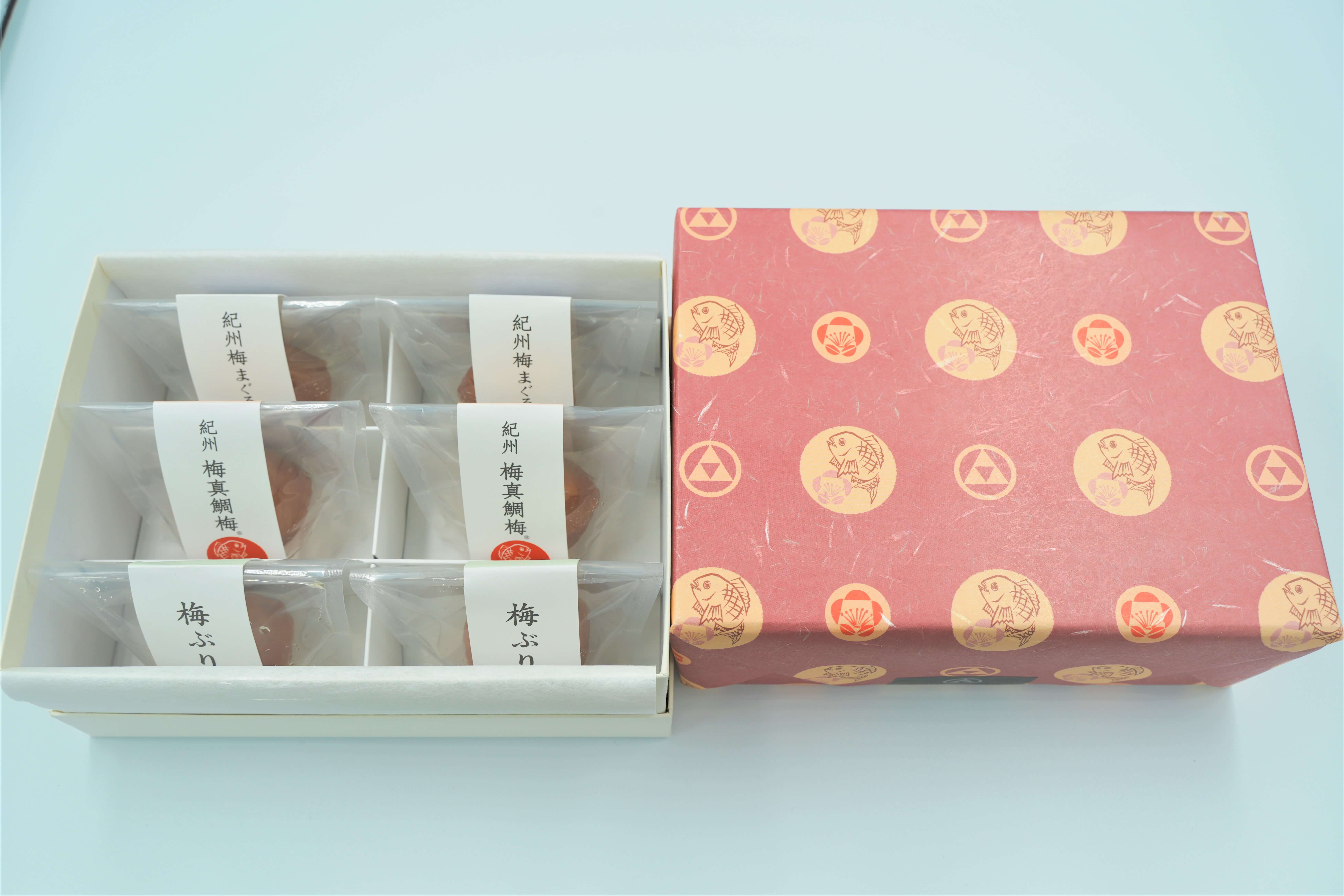 M155　【岩谷】梅真鯛梅・梅まぐろ梅・梅ぶり　詰合せ　六個入