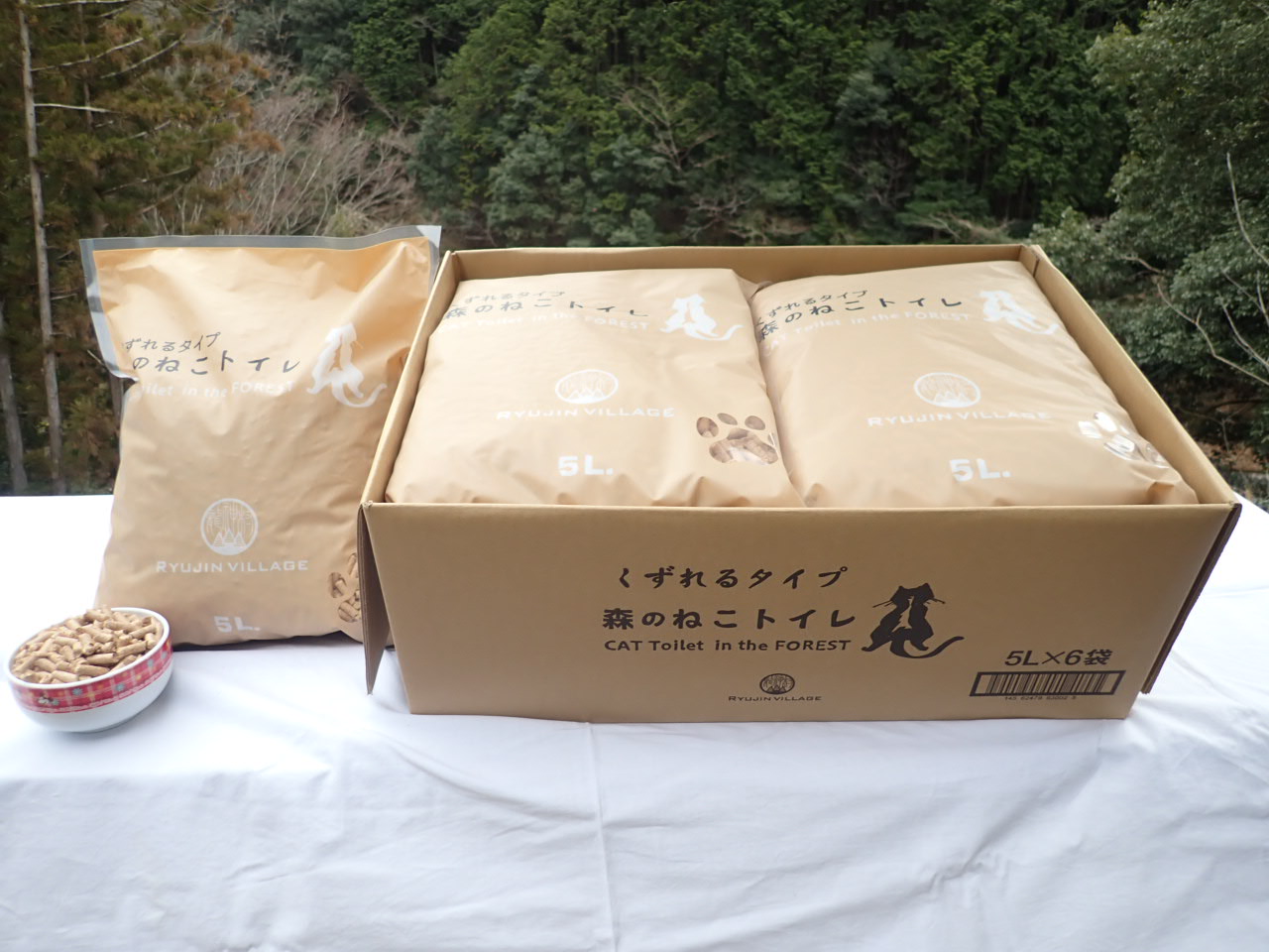 M408　森のねこトイレ　くずれるタイプ　５Ｌ×１２袋