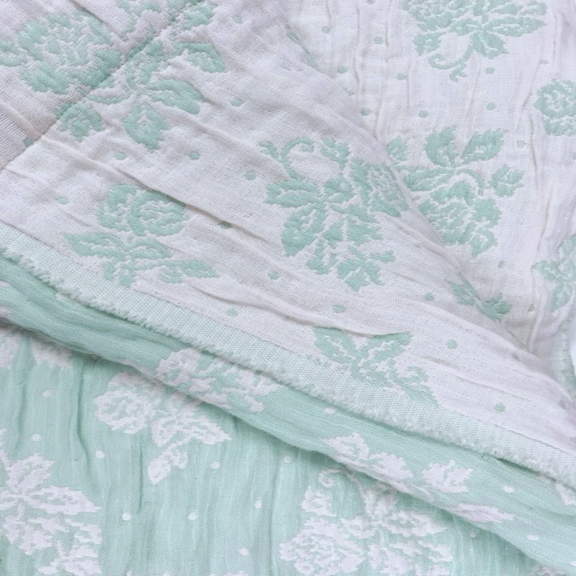 はながらストレッチガーゼケット　グリーン