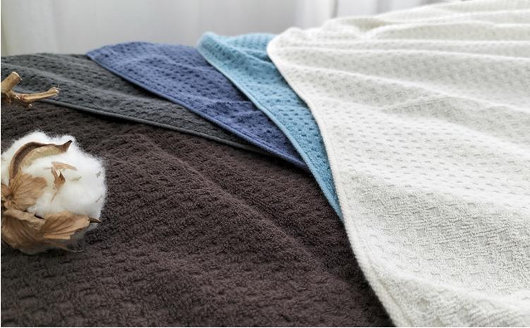 オーガニックコットン　タオルケット　Sサイズ（145×190cm）ブラウン OH-5774-BR