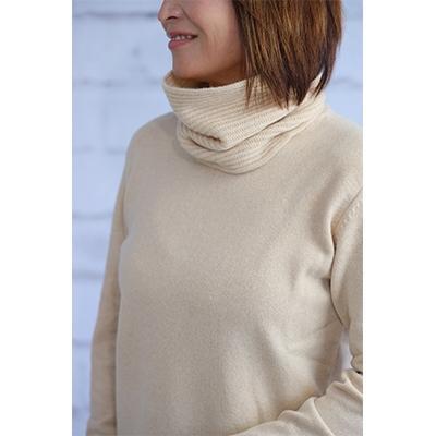 レディースネックウォーマー（ベビーカシミヤ100％） 両畔編み ベージュ 202G BE