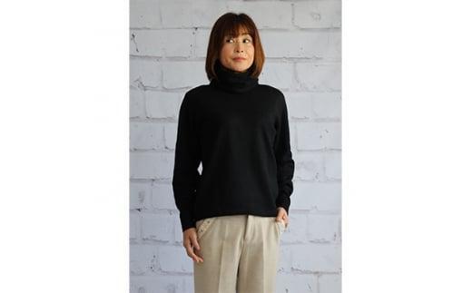 レディースネックウォーマー（ベビーカシミヤ100％） 両畔編み ブラック 202G BK