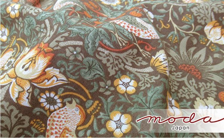 【クッションカバー45×45】ベストオブモリス いちご泥棒ベージュ MR-4545I-BE