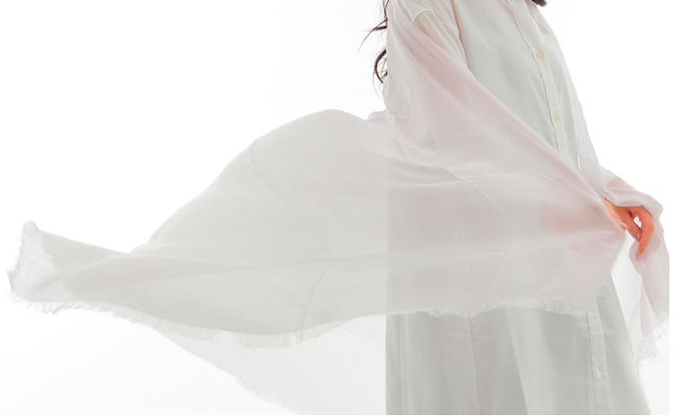 潤いシルクの大判ストール（約100×185cm）ラベンダー　STL-1　PI