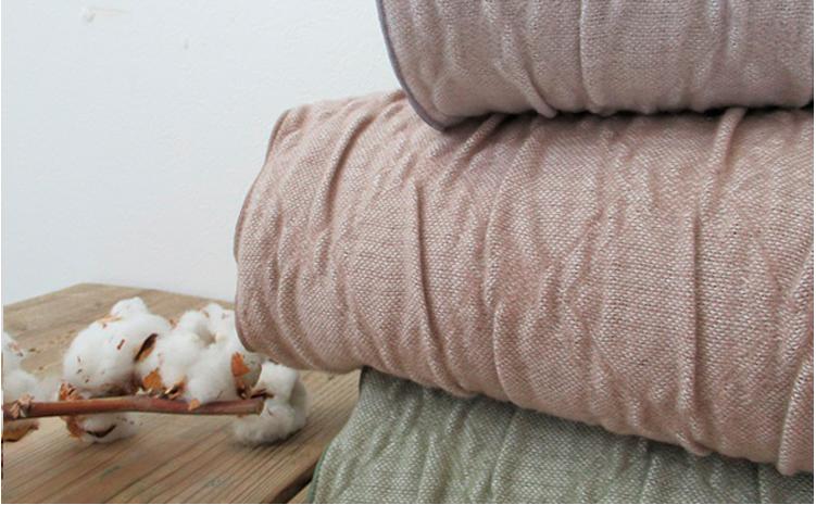 あったかコットン　ふわふわ ブランケット　ひざ掛サイズ（70×100cm）グリーン　20012-4　GR