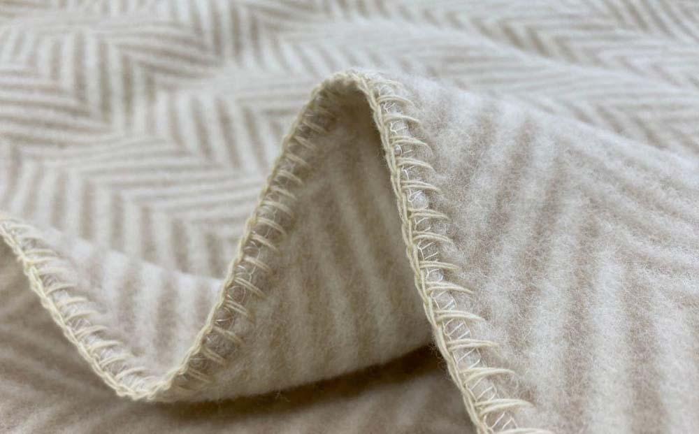 【ベージュ】ウール毛布 （毛羽部分） シングル 140x200cm WOOL-1 BE