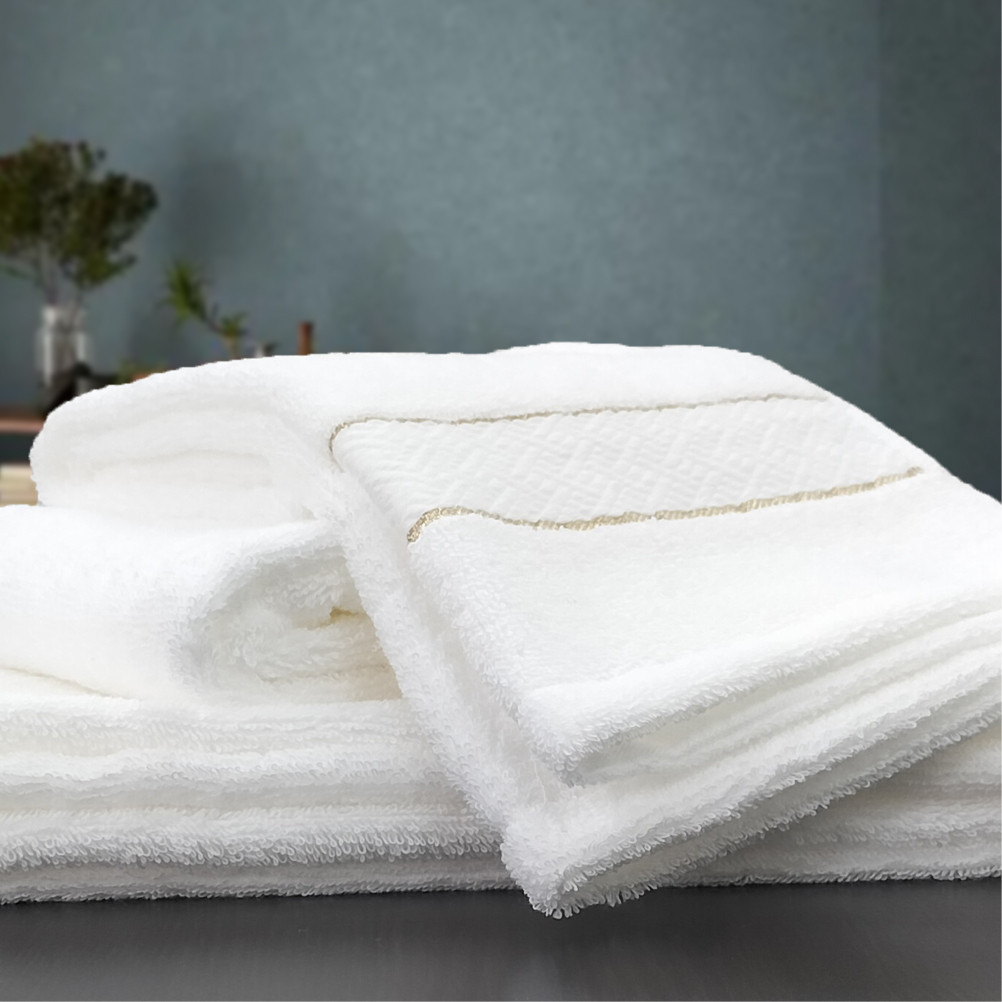 【フェイス2枚・バス1枚セット】スーピマ綿タオルセット クレF2B1-WH