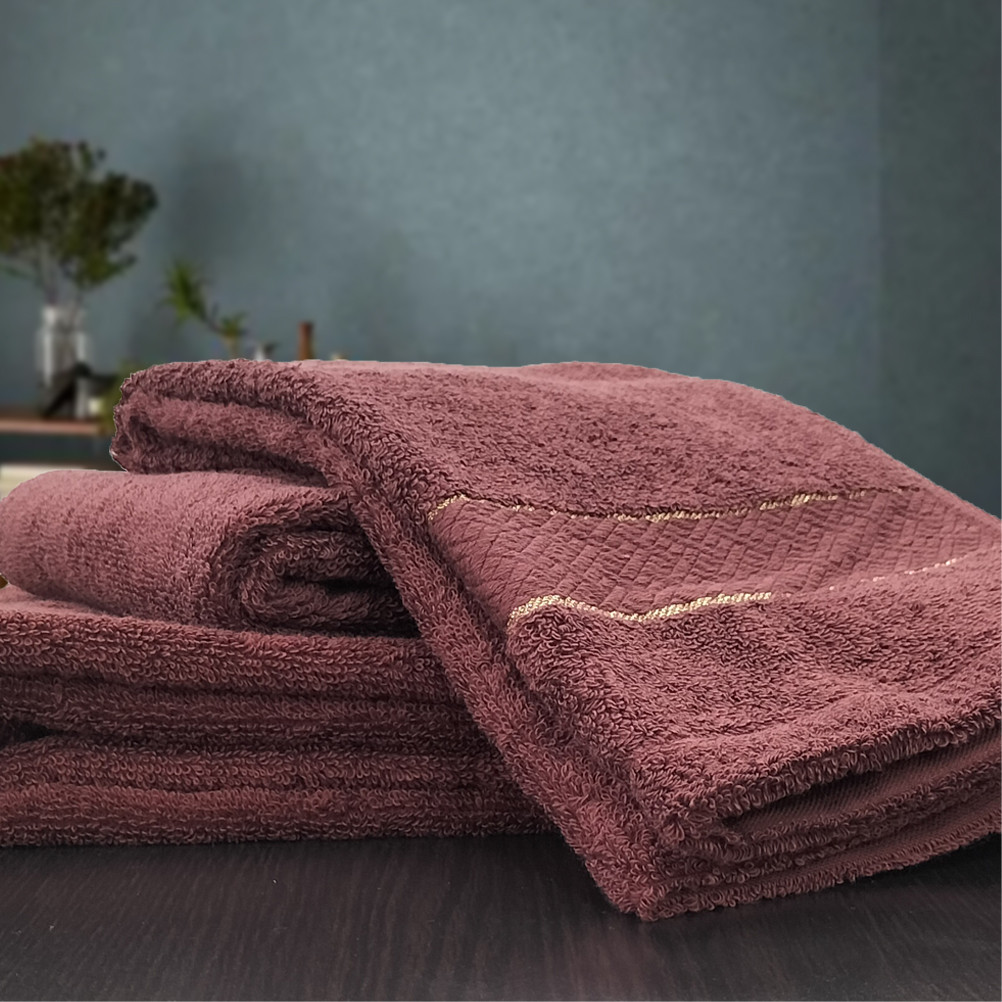 【フェイス2枚・バス1枚セット】スーピマ綿タオルセット クレF2B1-WRE