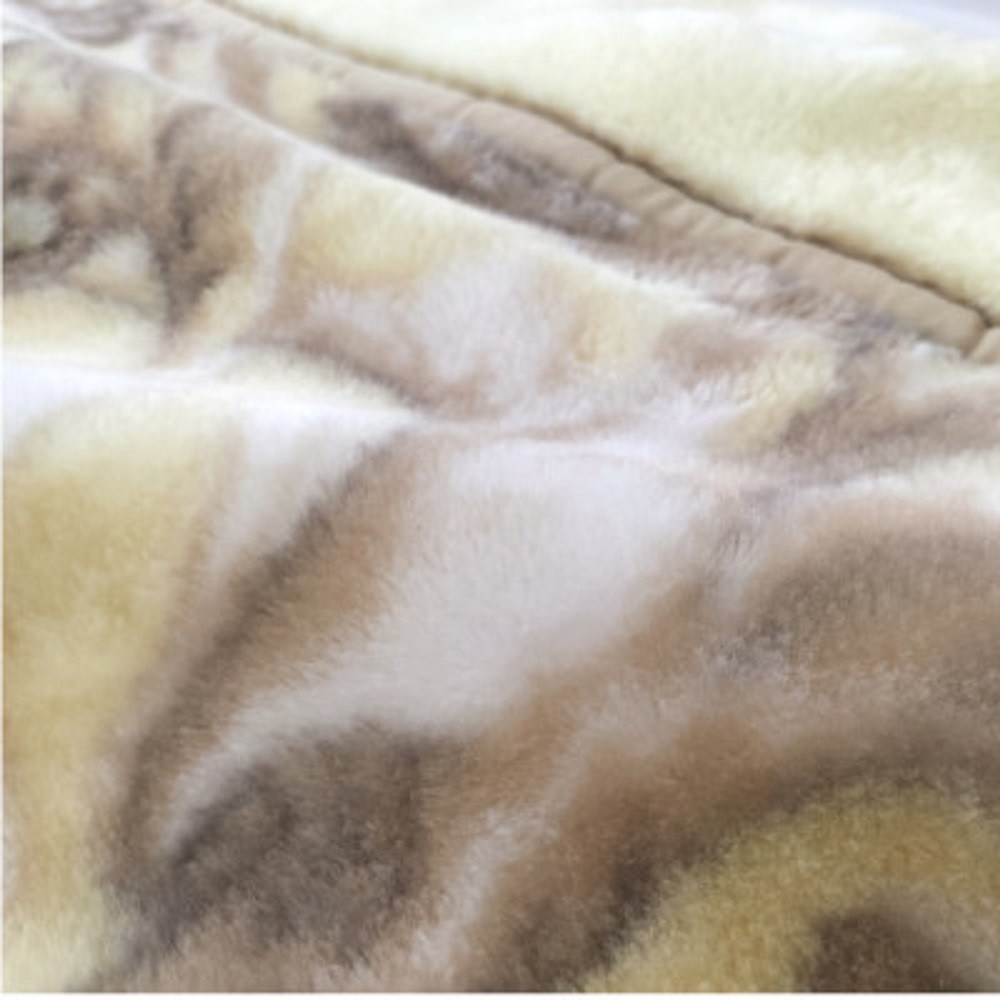 ［シングル］吸湿発熱あったかボリューム2枚合わせ毛布 約140×200cm ベージュ1枚 JM-2201-BE