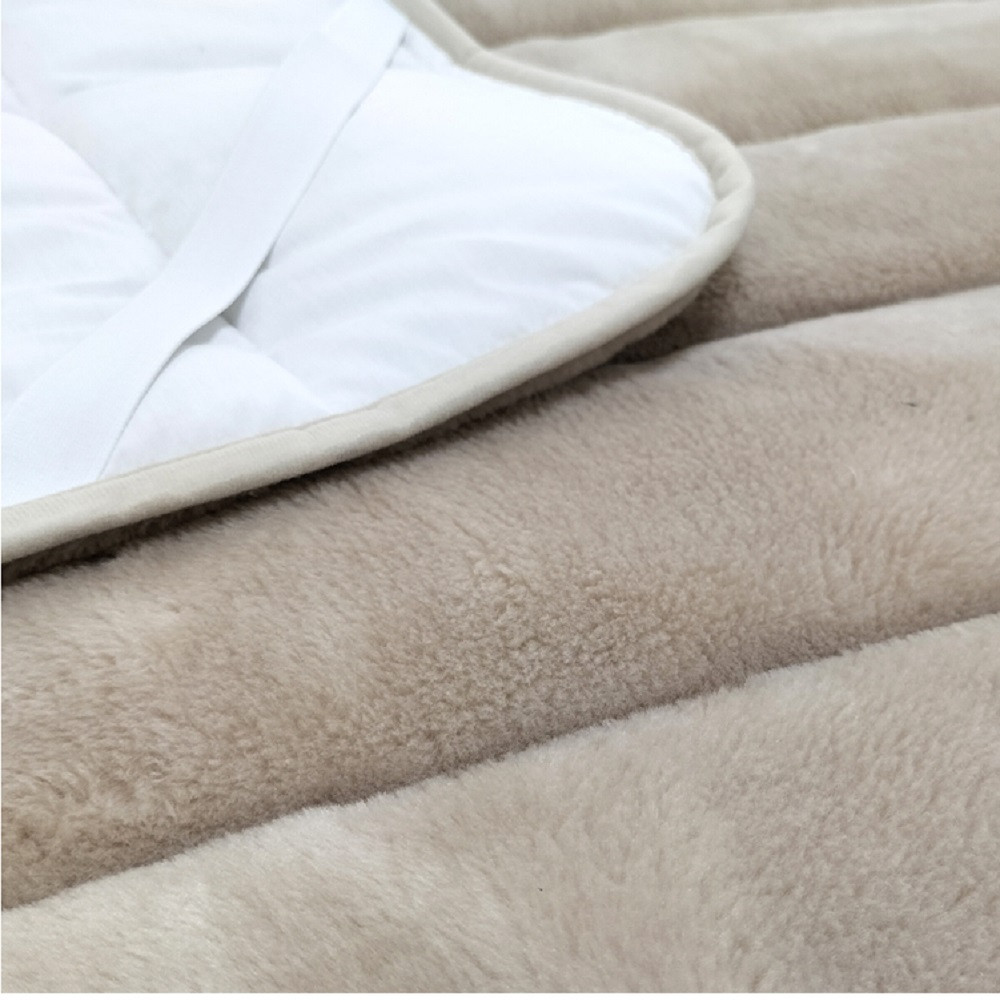 ［シングル］吸湿発熱あったかボリューム敷パッド 約100×205cm ベージュ1枚 HTP-40S-BE