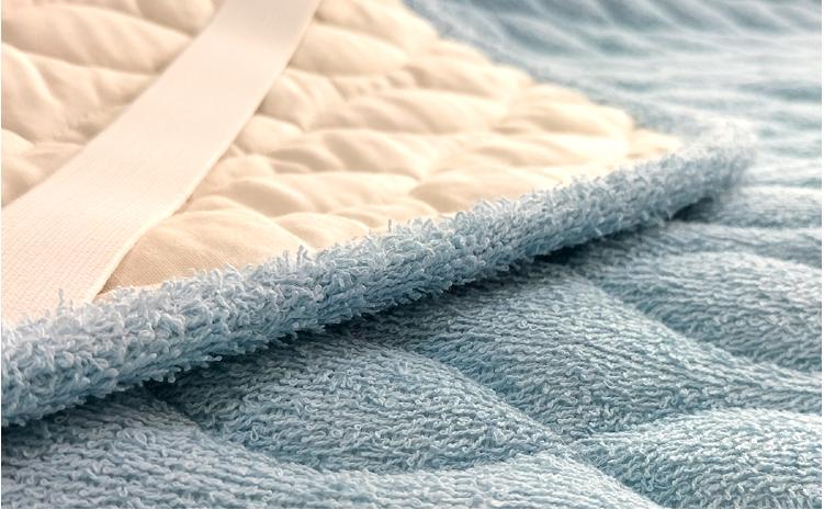 コットンロングパイル敷パッド　シングル（100×205cm）PF-1S　ブルー