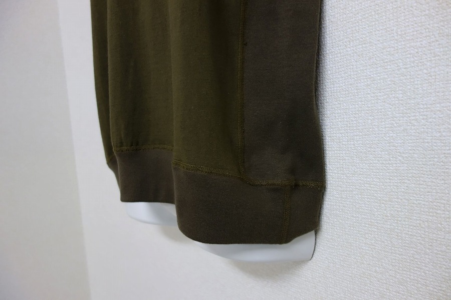 和歌山吊り天竺フラットシーマVガゼットTシャツ／カーキ【男女兼用】＜Mサイズ＞