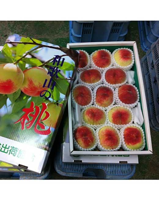 和歌山産 桃 秀品 サイズおまかせ 11玉～16玉 約4kg［ヤマタ大谷商店］