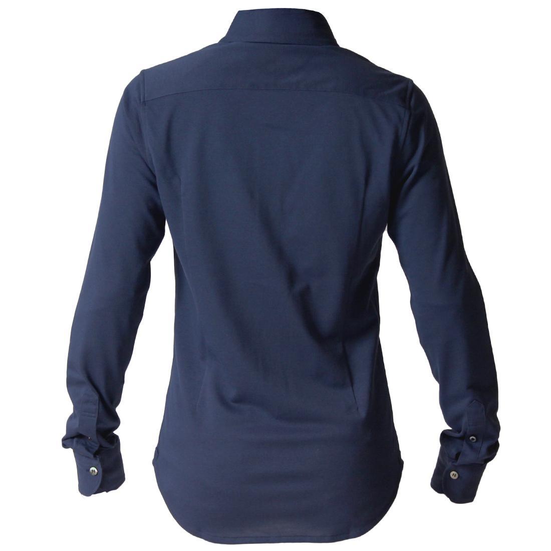 DJS-002 decollouomo メンズドレスシャツ長袖（生地／コンコルド）ネイビー／Lサイズ