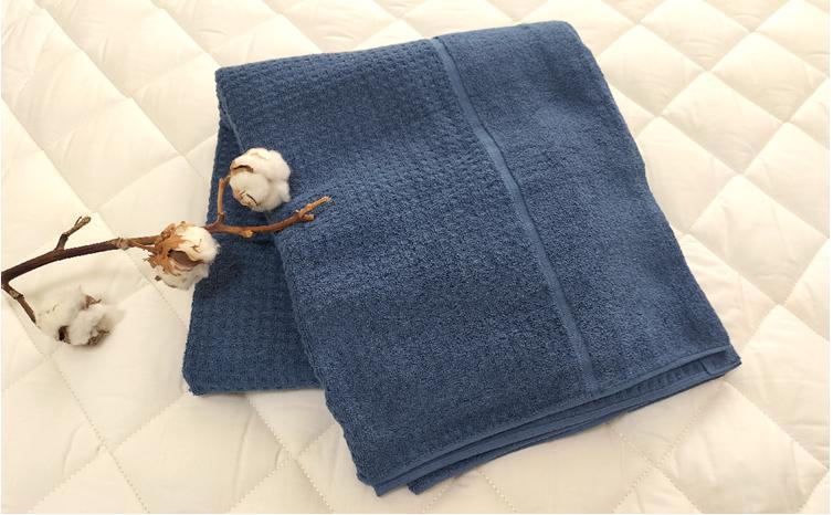 オーガニックコットン　タオルケット　Sサイズ（145×190cm）ネイビー  OH-5774-NB