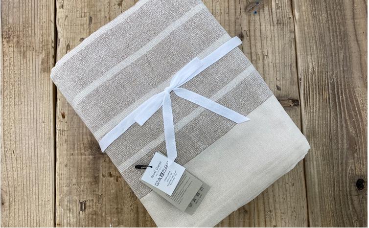 オーガニックコットン　タオルシーツ　シングルサイズ（145×230cm）かすみ　ブラウン  SNS-12-BR