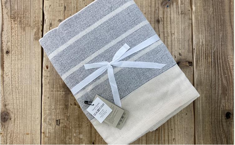 オーガニックコットン　タオルシーツ　シングルサイズ（145×230cm）かすみ　グレー  SNS-12-GY