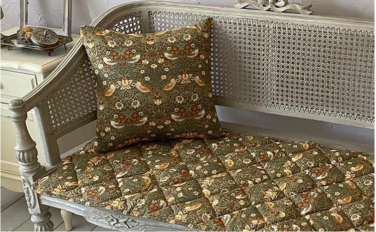 【ソファーパッド3.5人掛用50×175】ベストオブモリス いちご泥棒ベージュ MR-5017I-BE